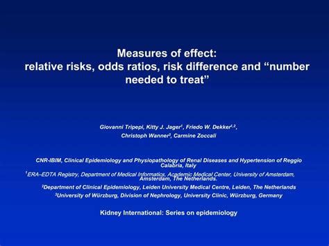 Measures of effect: Relative risks, odds ratios, risk difference, and .